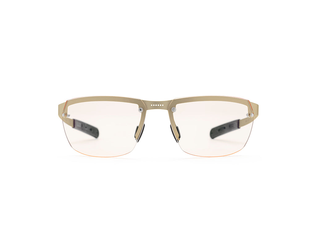 Dettaglio Aero Play Oro Lente Ambra frontale