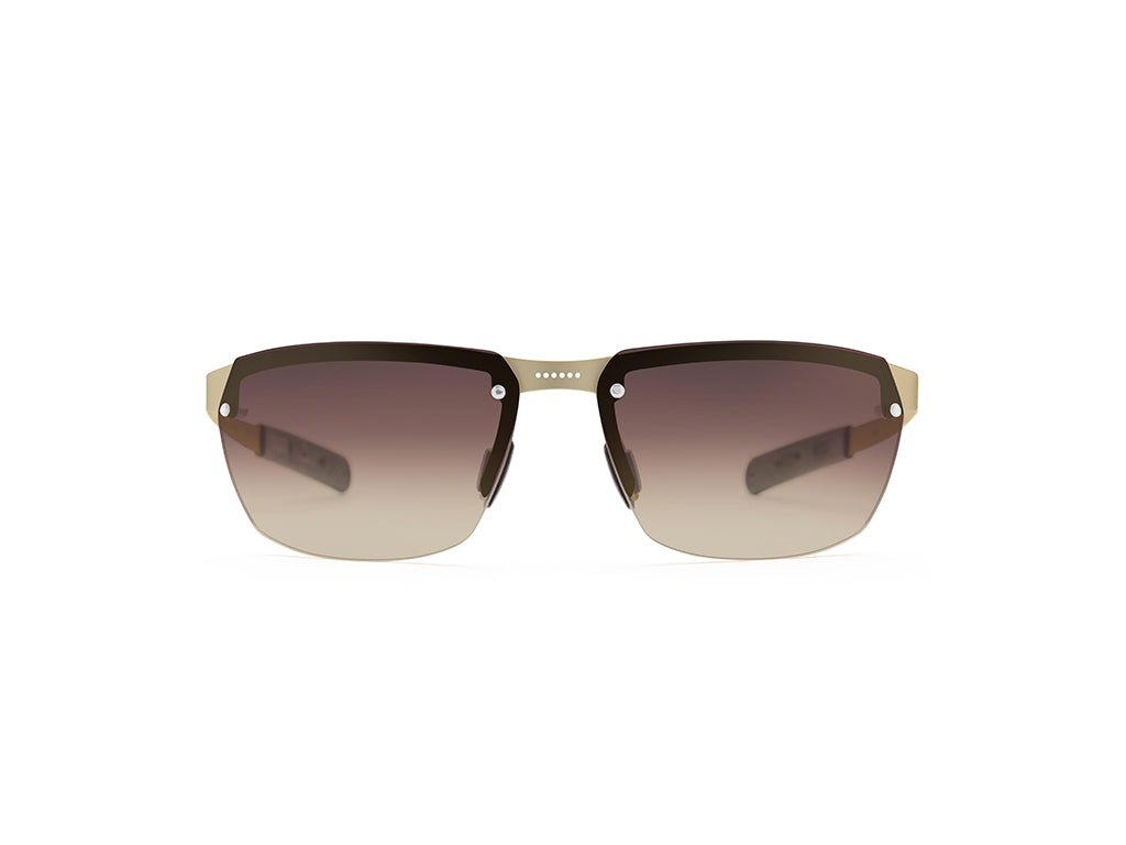 Dettaglio Aero Play Oro Lente Marrone Sfumata semipolarizzata frontale