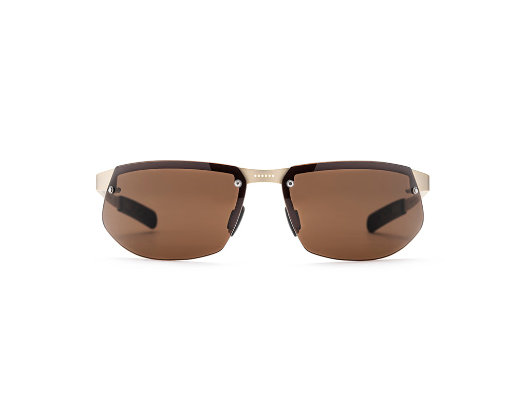Dettaglio Aero Speed oro Lente marrone frontale