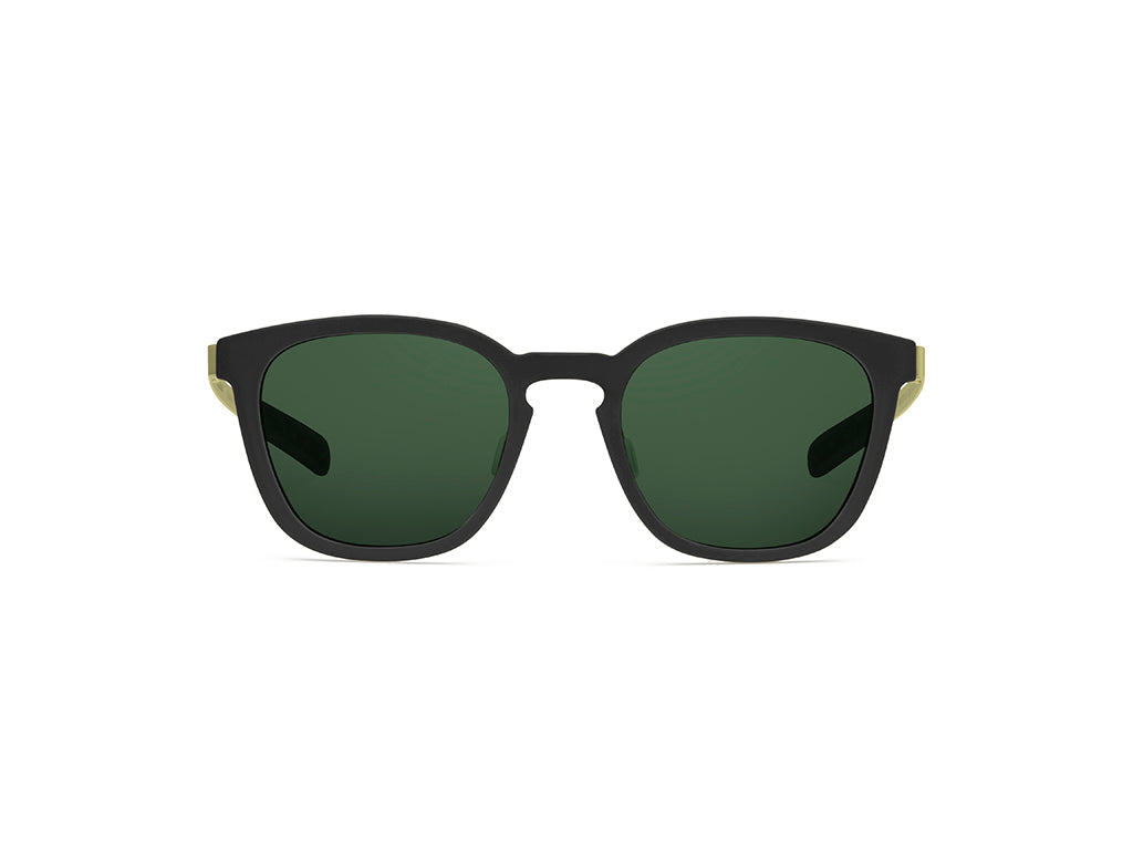 Dettaglio MyCity Panthos Nero Oro Lente Verde frontale