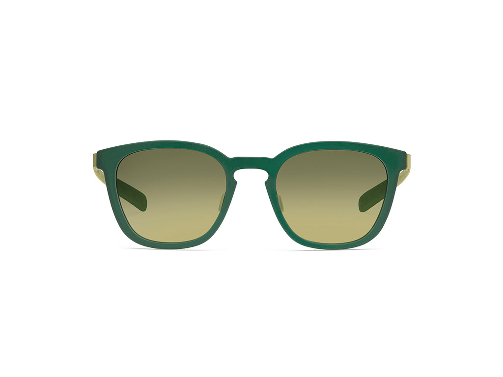 Dettaglio MyCity Panthos Verde Oro Lente Verde Sfumata frontale