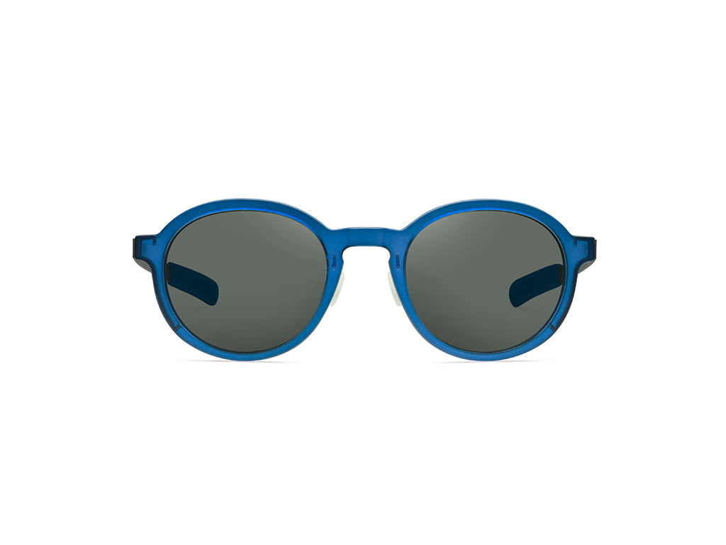 Dettaglio MyCity Arrotondato Blu Rutenio Lente Fumo frontale