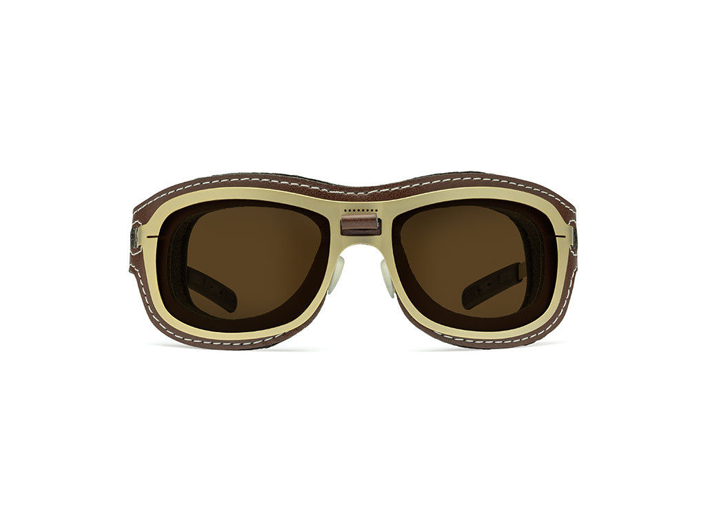 Dettaglio Special Custom Oro Lente Marrone mascherina Castagno frontale