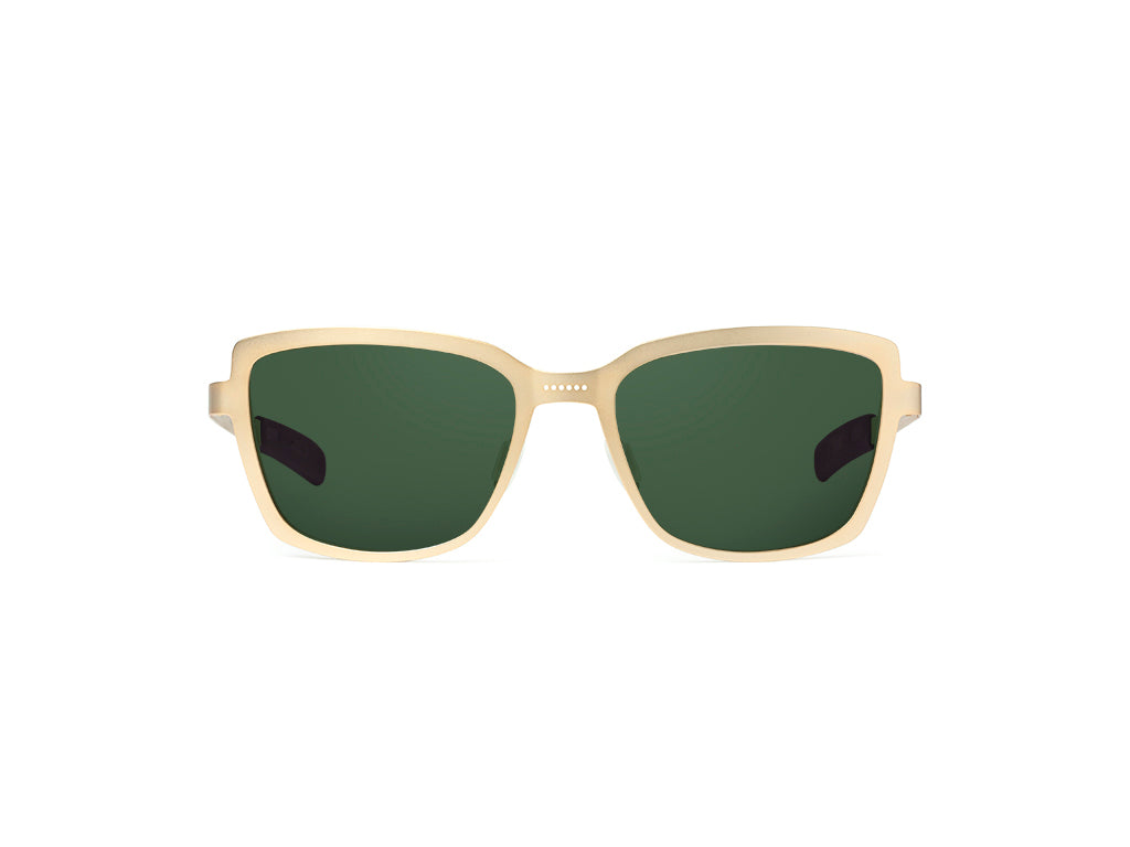 Dettaglio Telma Oro Rosso Lente Verde frontale