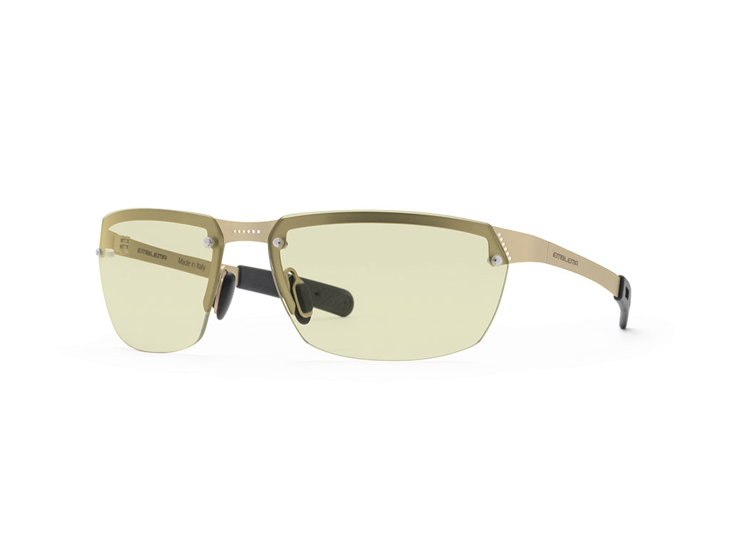Dettaglio Aero Play Oro Lente Giallo laterale
