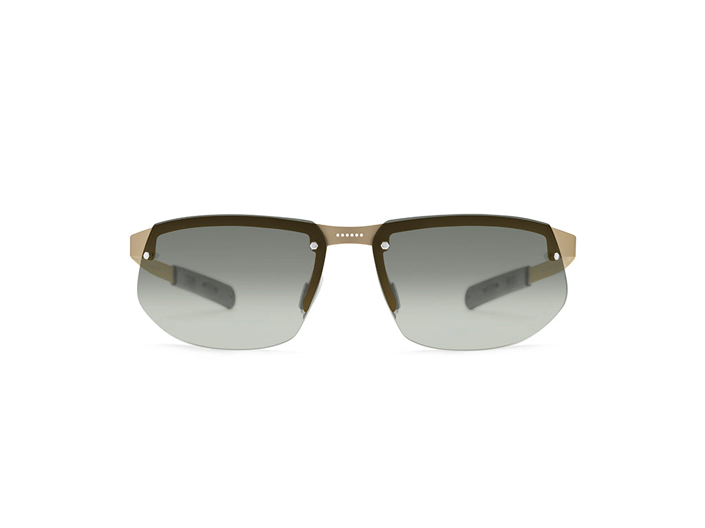Dettaglio Aero Speed oro Lente grigio sfumato frontale