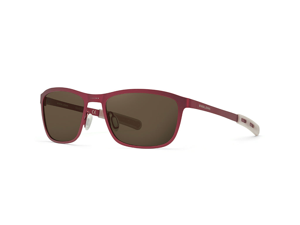 Dettaglio Atom Rosso Lente Marrone laterale