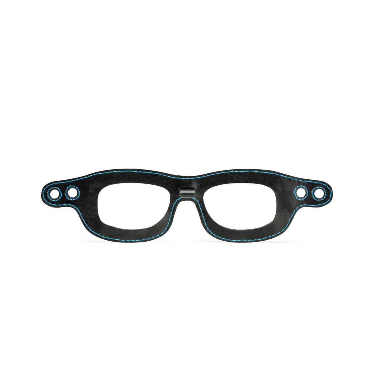 Mascherina Special Custom Nera con cucitura blu.