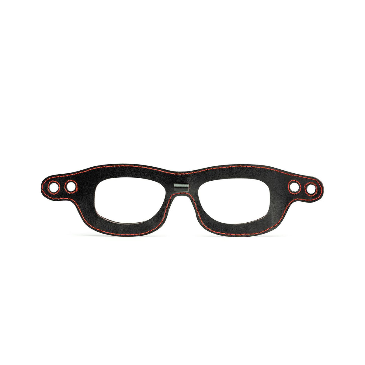 Mascherina Special Custom Nera con cucitura rossa.