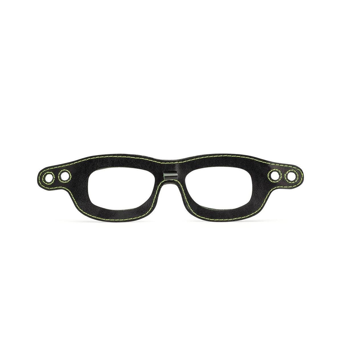 Mascherina Special Custom Nera con cucitura verde.