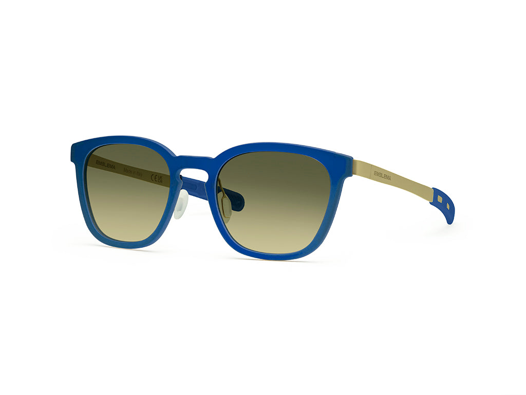 Dettaglio MyCity Panthos Blu Oro Lente Verde Sfumata laterale