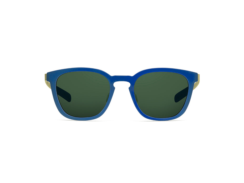 Dettaglio MyCity Panthos Blu Oro Lente Verde frontale