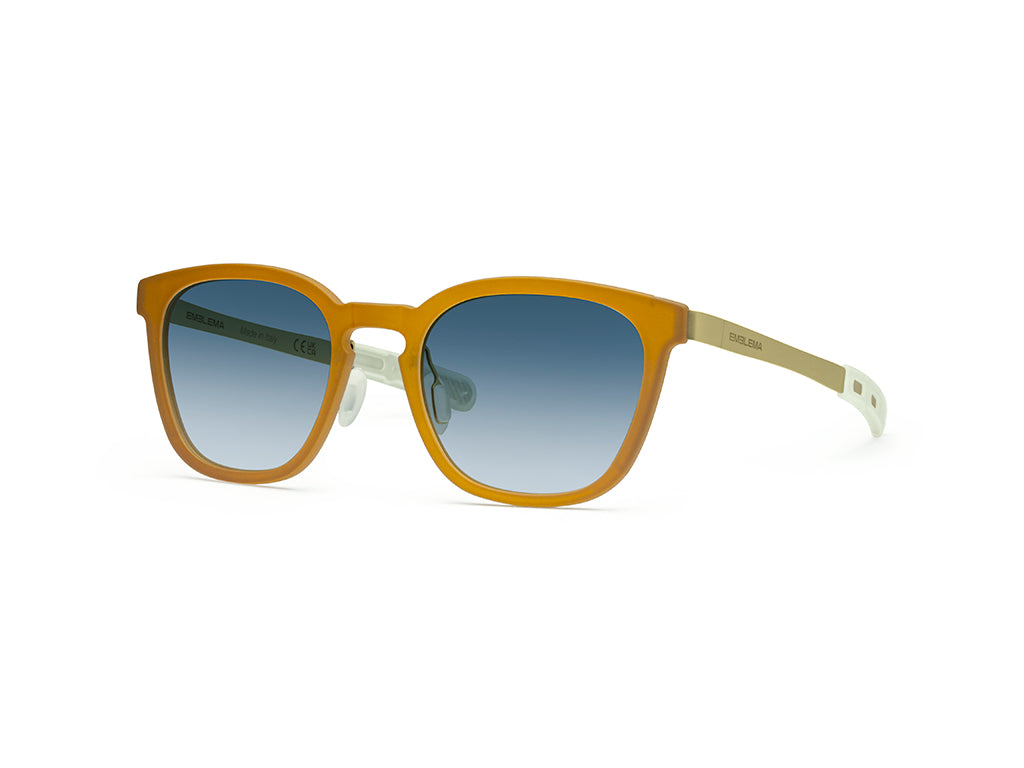 Dettaglio MyCity Panthos Miele Oro Lente Blu Sfumata laterale