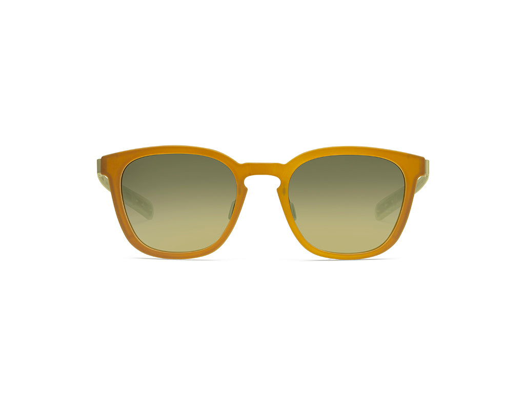 Dettaglio MyCity Panthos Miele Oro Lente Verde Sfumata frontale