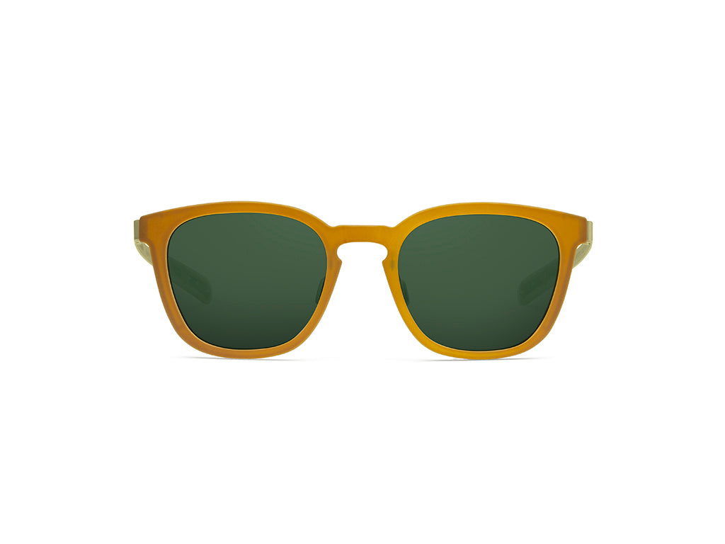 Dettaglio MyCity Panthos Miele Oro Lente Verde frontale