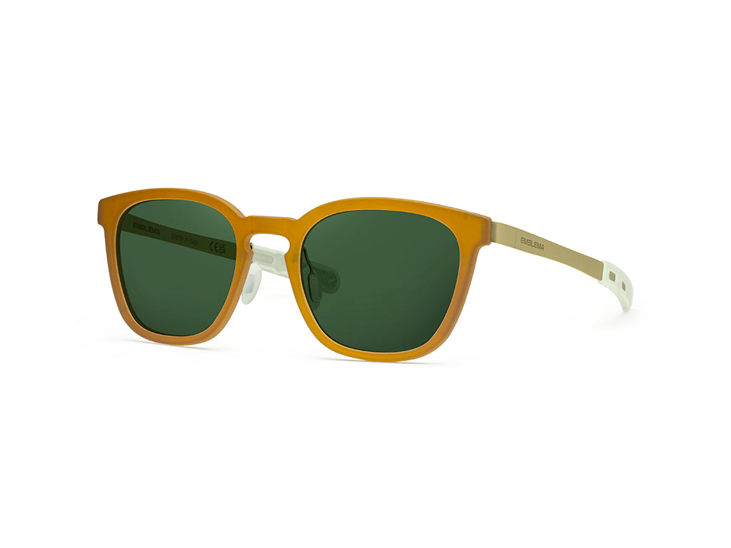 Dettaglio MyCity Panthos Miele Oro Lente Verde laterale