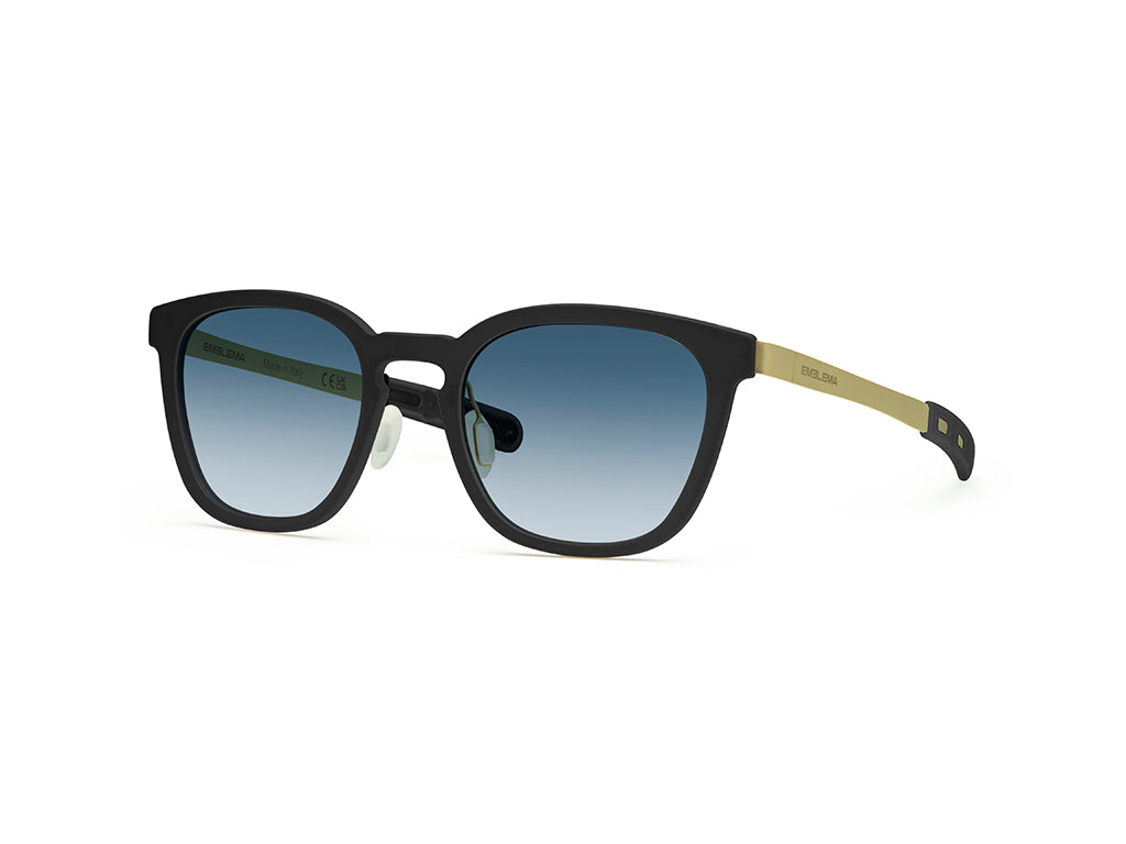 Dettaglio MyCity Panthos Nero Oro Lente Blu Sfumata laterale