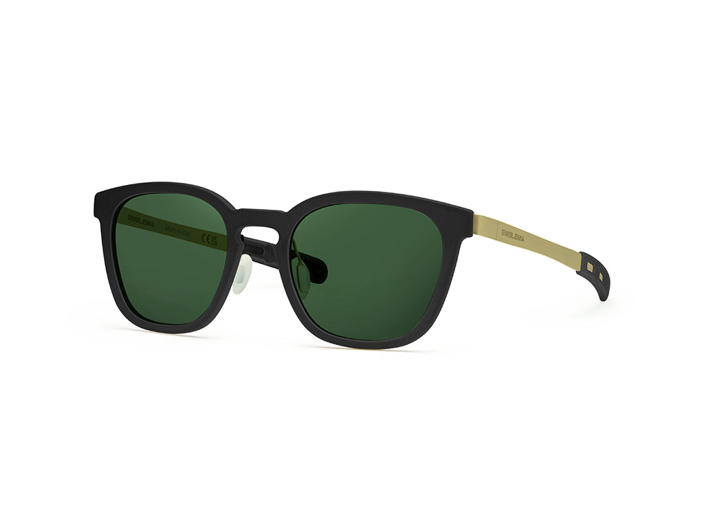 Dettaglio MyCity Panthos Nero Oro Lente Verde laterale
