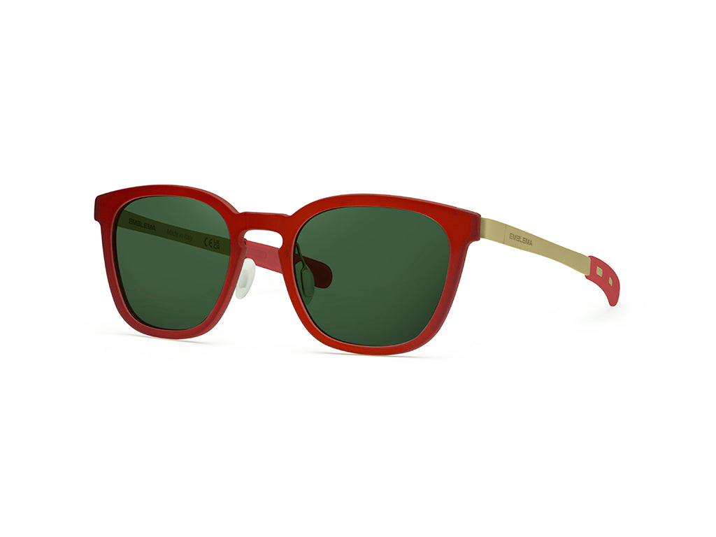 Dettaglio MyCity Panthos Rosso Oro Lente Verde laterale