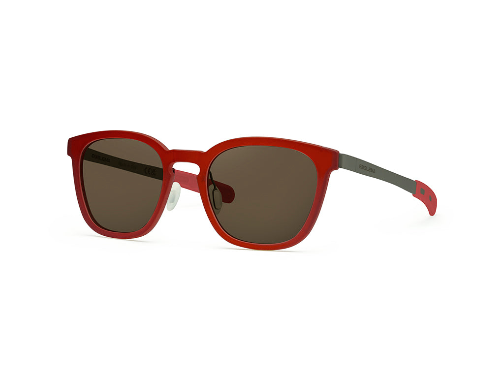 Dettaglio MyCity Panthos Rosso Rutenio Lente Marrone laterale