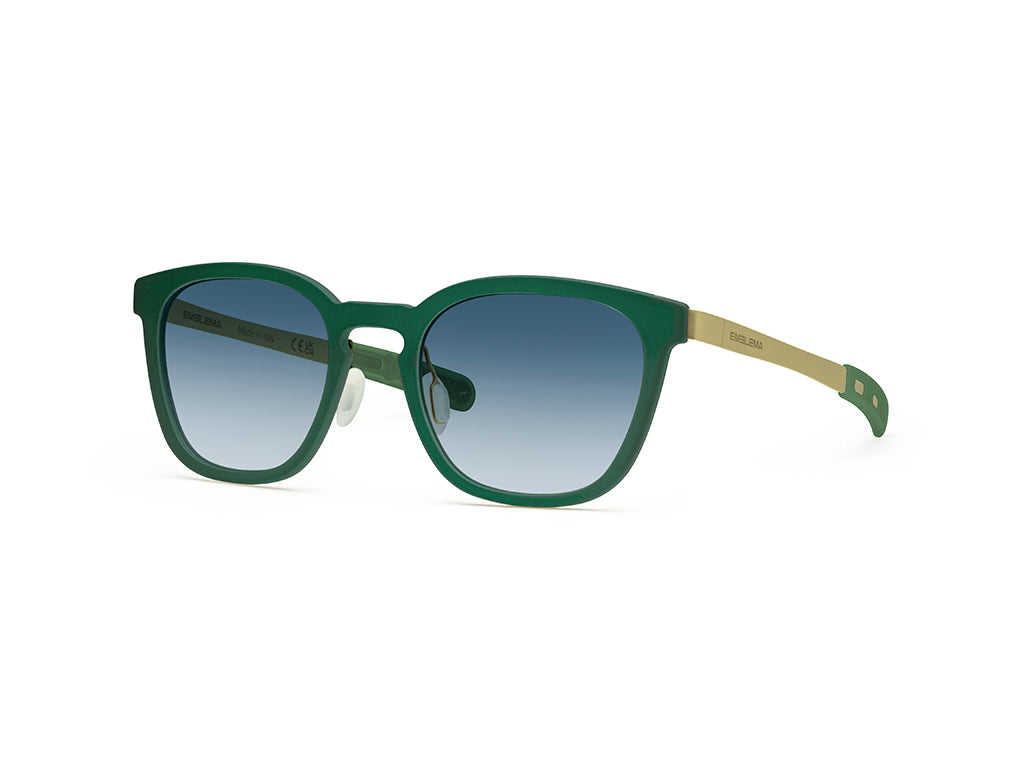 Dettaglio MyCity Panthos Verde Oro Lente Blu Sfumata laterale