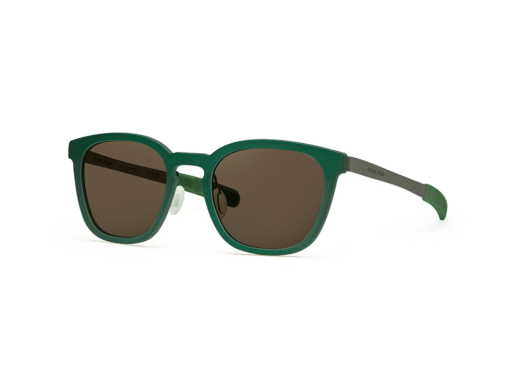 Dettaglio MyCity Panthos Verde Rutenio Lente Marrone laterale