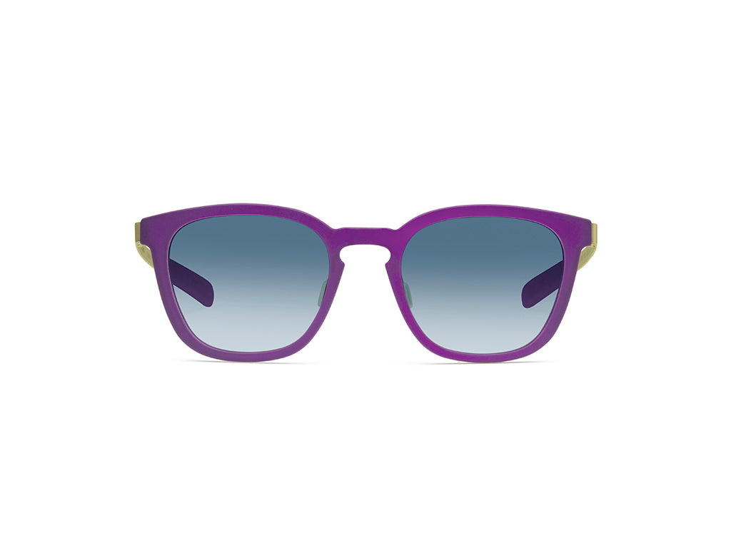Dettaglio MyCity Panthos Viola Oro Lente Blu Sfumata frontale