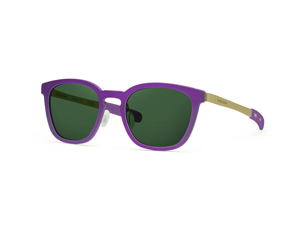 Dettaglio MyCity Panthos Viola Oro Lente Verde laterale