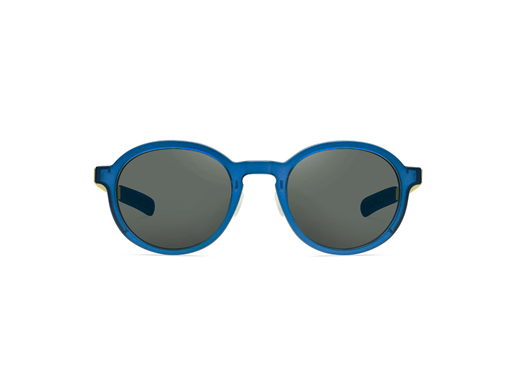 Dettaglio MyCity Arrotondato Blu Oro Lente Fumo frontale