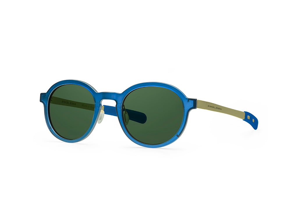 Dettaglio MyCity Arrotondato Blu Oro Lente Verde laterale