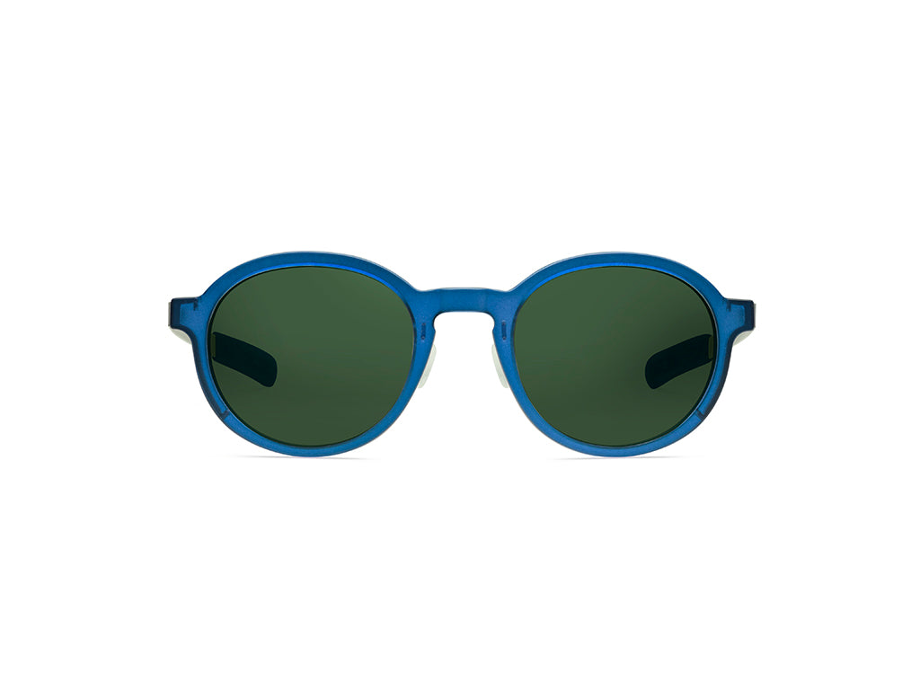 Dettaglio MyCity Arrotondato Blu Palladio Lente Verde frontale