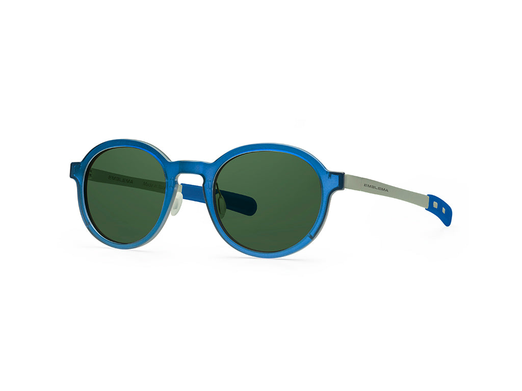 Dettaglio MyCity Arrotondato Blu Palladio Lente Verde laterale