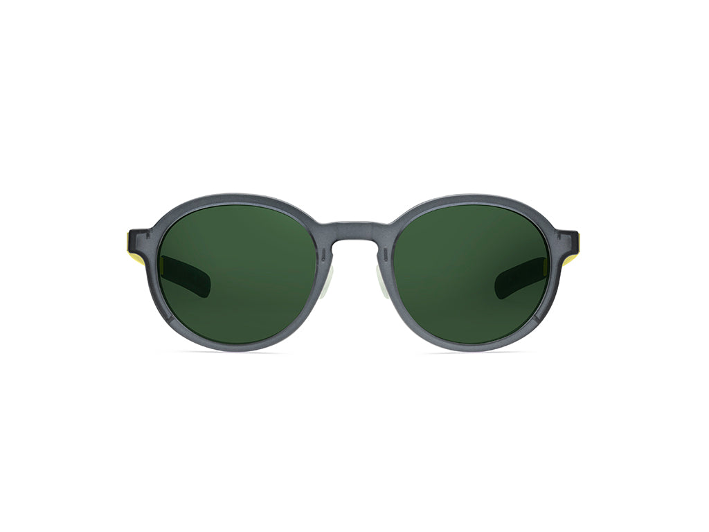 Dettaglio MyCity Arrotondato Grigio Oro Lente Verde frontale