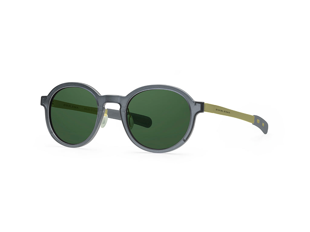 Dettaglio MyCity Arrotondato Grigio Oro Lente Verde laterale