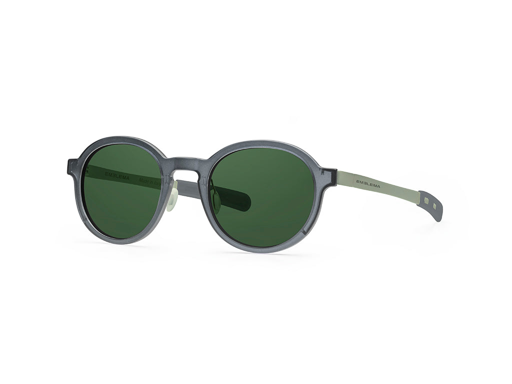 Dettaglio MyCity Arrotondato Grigio Palladio Lente Verde laterale