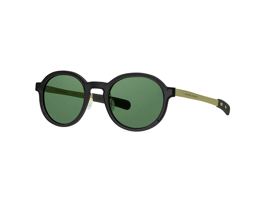 Dettaglio MyCity Arrotondato Nero Oro Lente Verde laterale