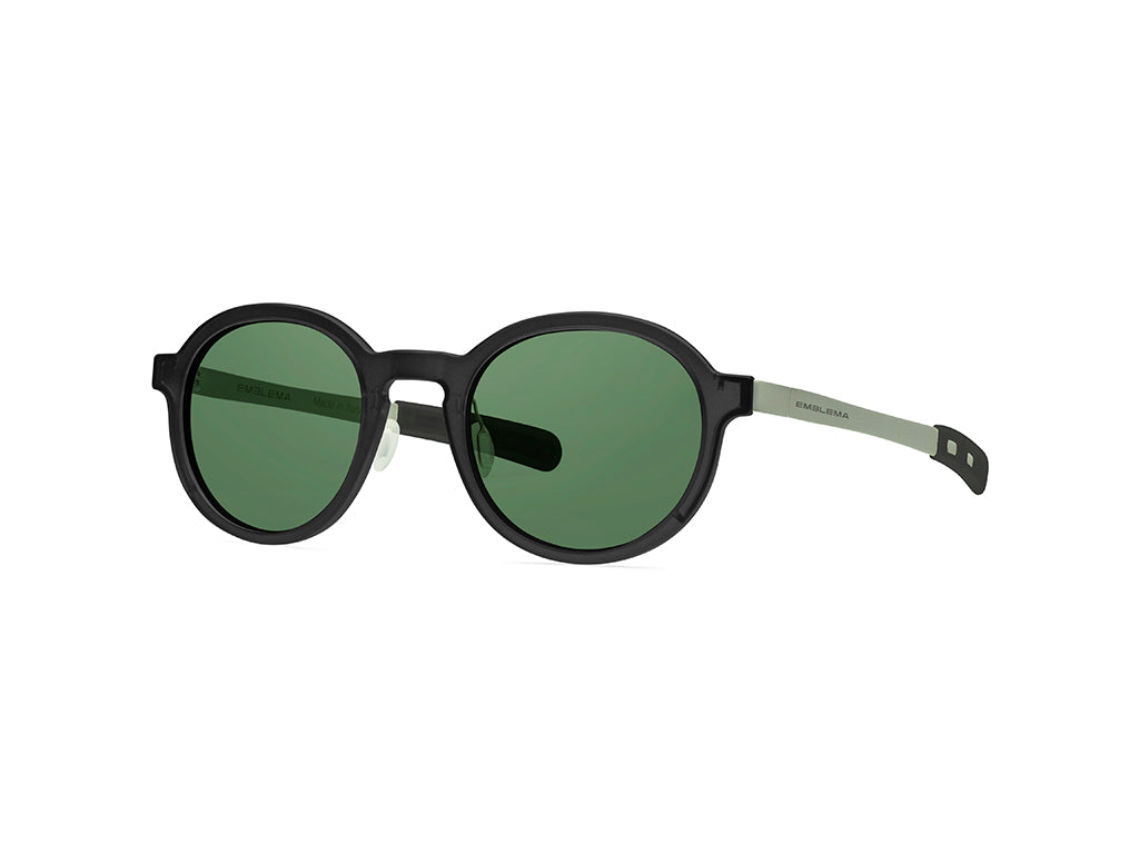 Dettaglio MyCity Arrotondato Nero Palladio Lente Verde laterale
