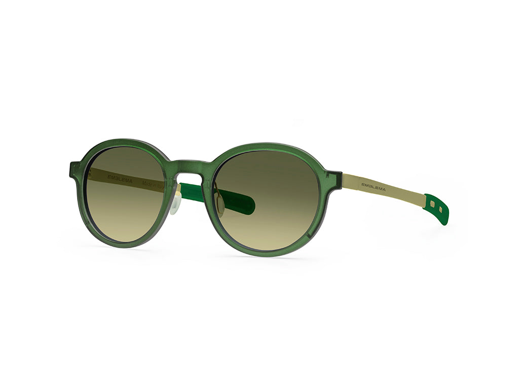 Dettaglio MyCity Arrotondato Verde Oro Lente Verde Sfumata laterale
