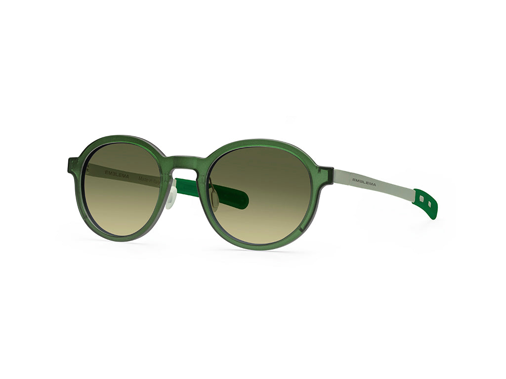 Dettaglio MyCity Arrotondato Verde Palladio Lente Verde Sfumata laterale