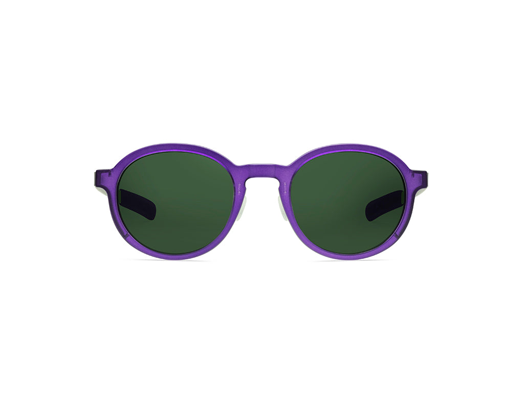 Dettaglio MyCity Arrotondato Viola Palladio Lente Verde frontale