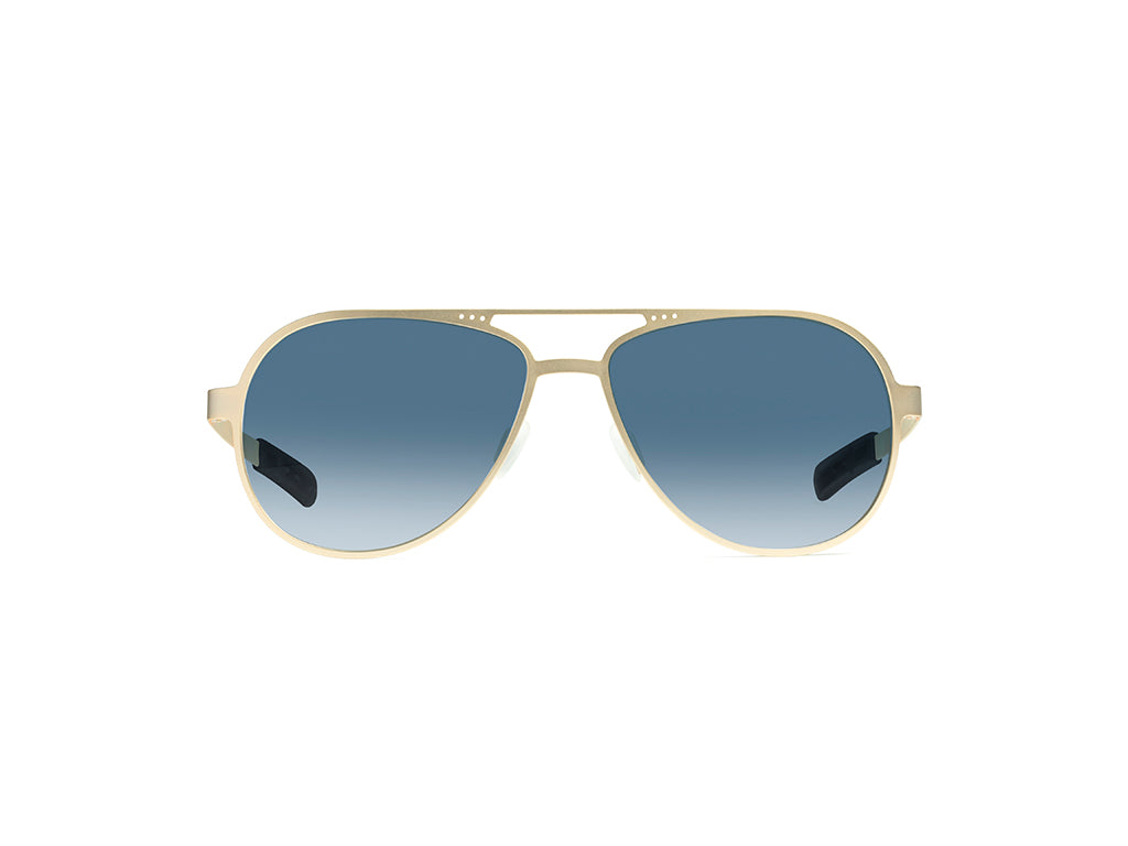 Dettaglio Serpico 2.0 Oro Lente Blu Sfumata frontale