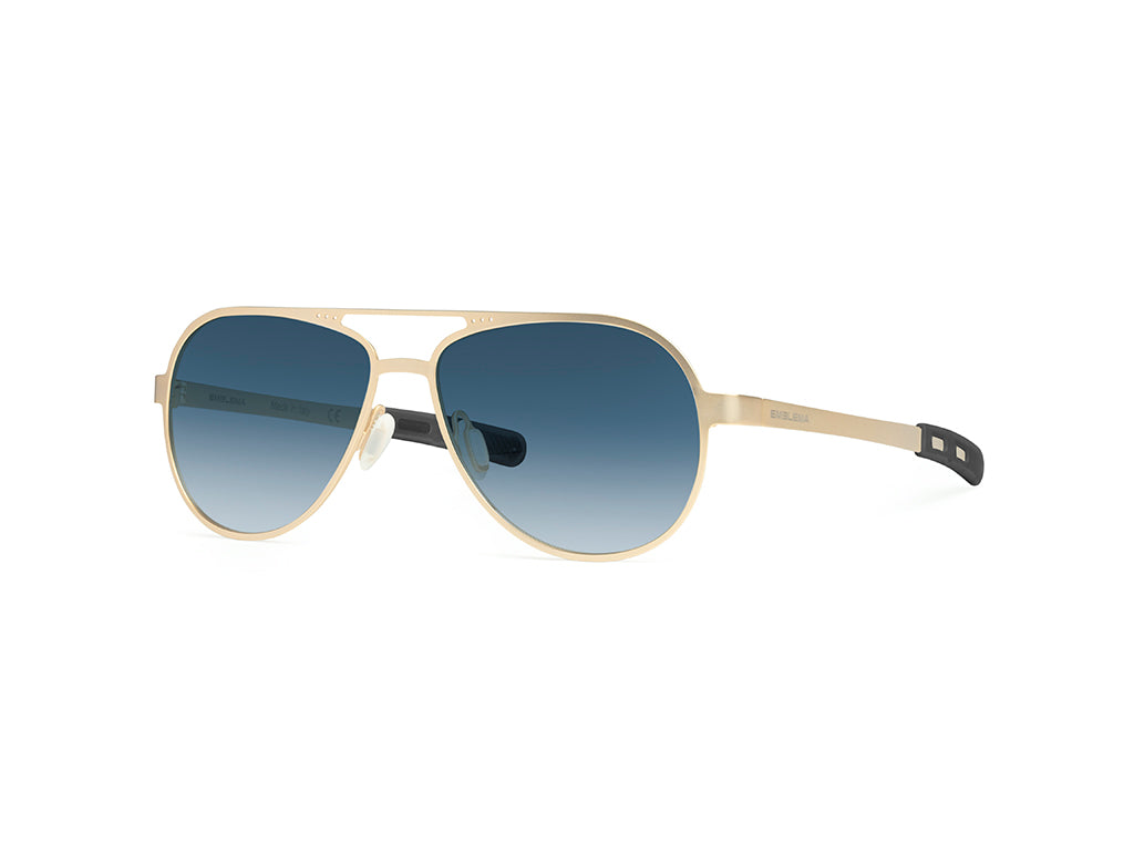 Dettaglio Serpico 2.0 Oro Lente Blu Sfumata laterale