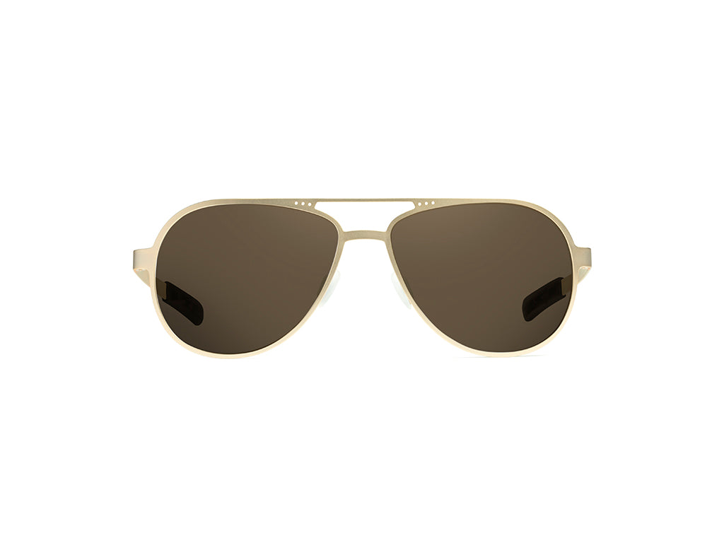 Dettaglio Serpico 2.0 Oro Lente Marrone frontale