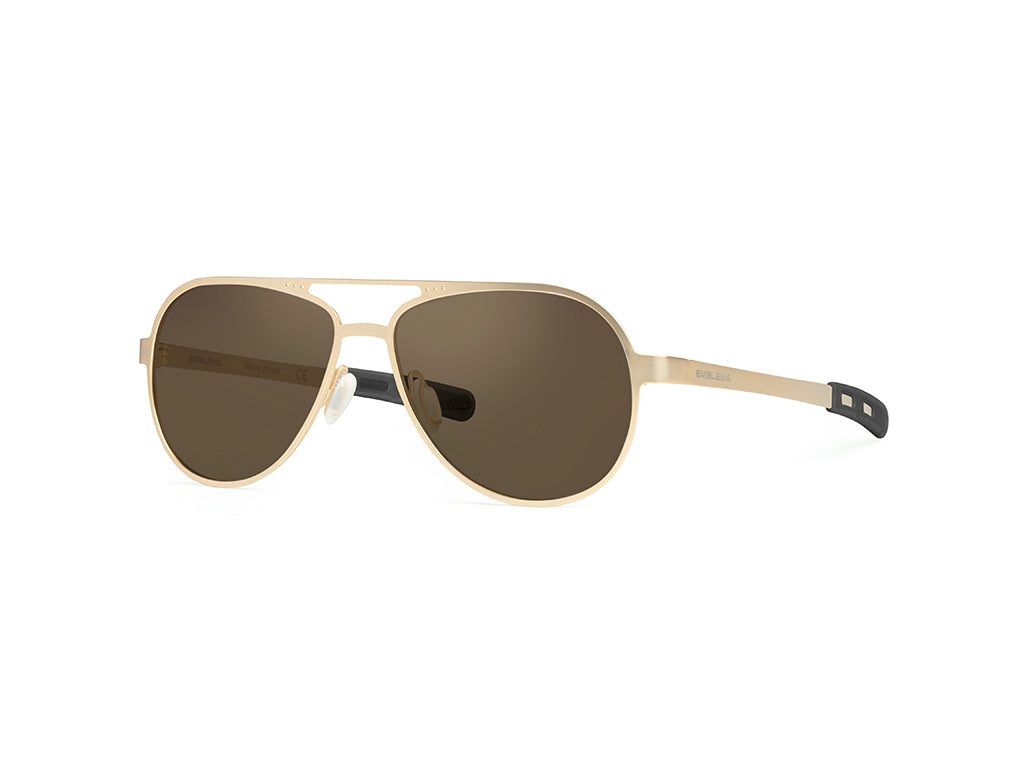 Dettaglio Serpico 2.0 Oro Lente Marrone laterale