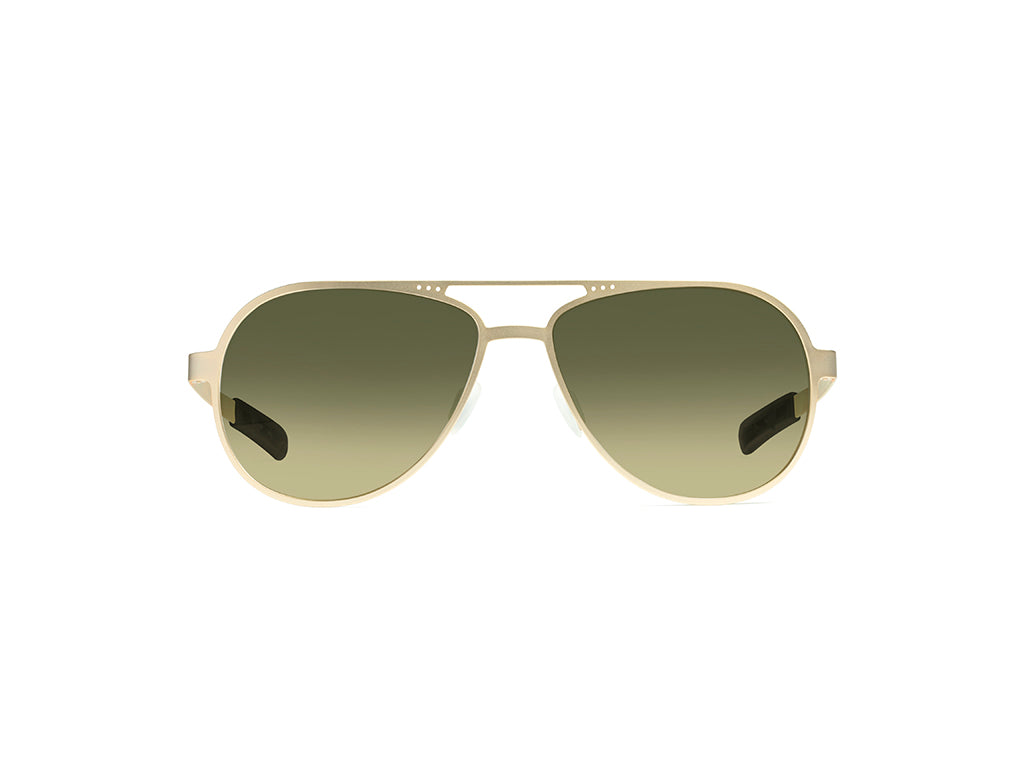 Dettaglio Serpico 2.0 Oro Lente Verde Sfumata frontale
