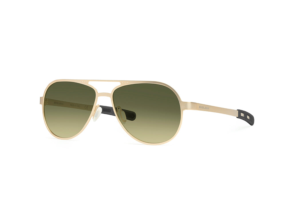 Dettaglio Serpico 2.0 Oro Lente Verde Sfumata laterale
