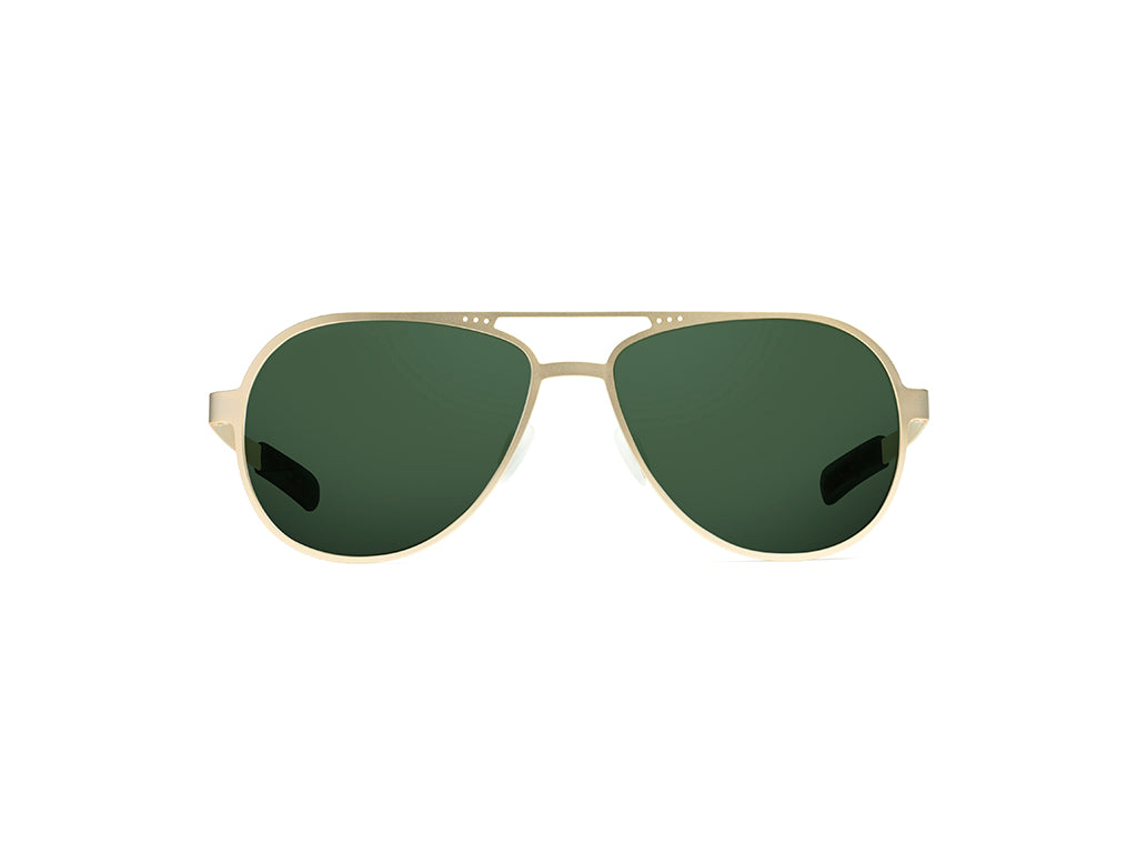 Dettaglio Serpico 2.0 Oro Lente Verde frontale