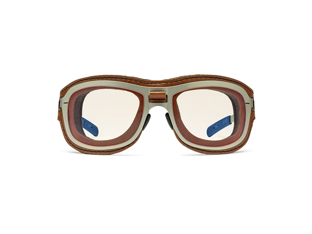 Dettaglio Special Custom Palladio Lente Ambra mascherina cognac frontale