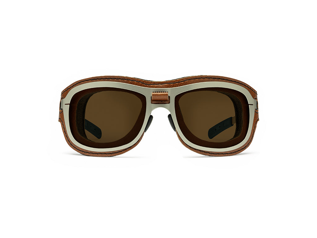 Dettaglio Special Custom Palladio Lente marrone mascherina cognac frontale