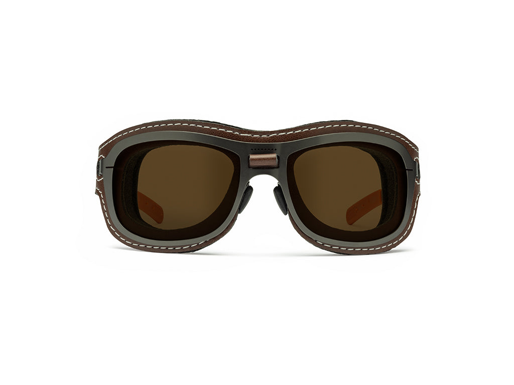 Dettaglio Special Custom Rutenio Lente Marrone mascherina Castagno frontale
